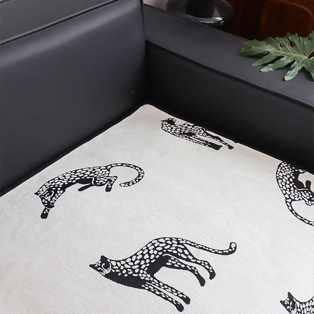 SOGA Four-Seater White Leopard Print 90x260cm Throw Blanket Sofa Cover $ 122