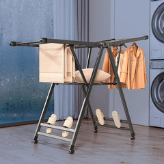 SOGA 1.6m Portable Wing Shape Clothes Drying Rack Foldable Space-Saving Laundry Holder