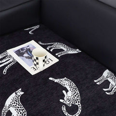 SOGA Four-Seater Black Leopard Print 90x260cm Throw Blanket Sofa Cover $ 122