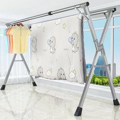 SOGA 2m Portable Standing Clothes Drying Rack Foldable Space-Saving Laundry Holder Indoor Outdoor