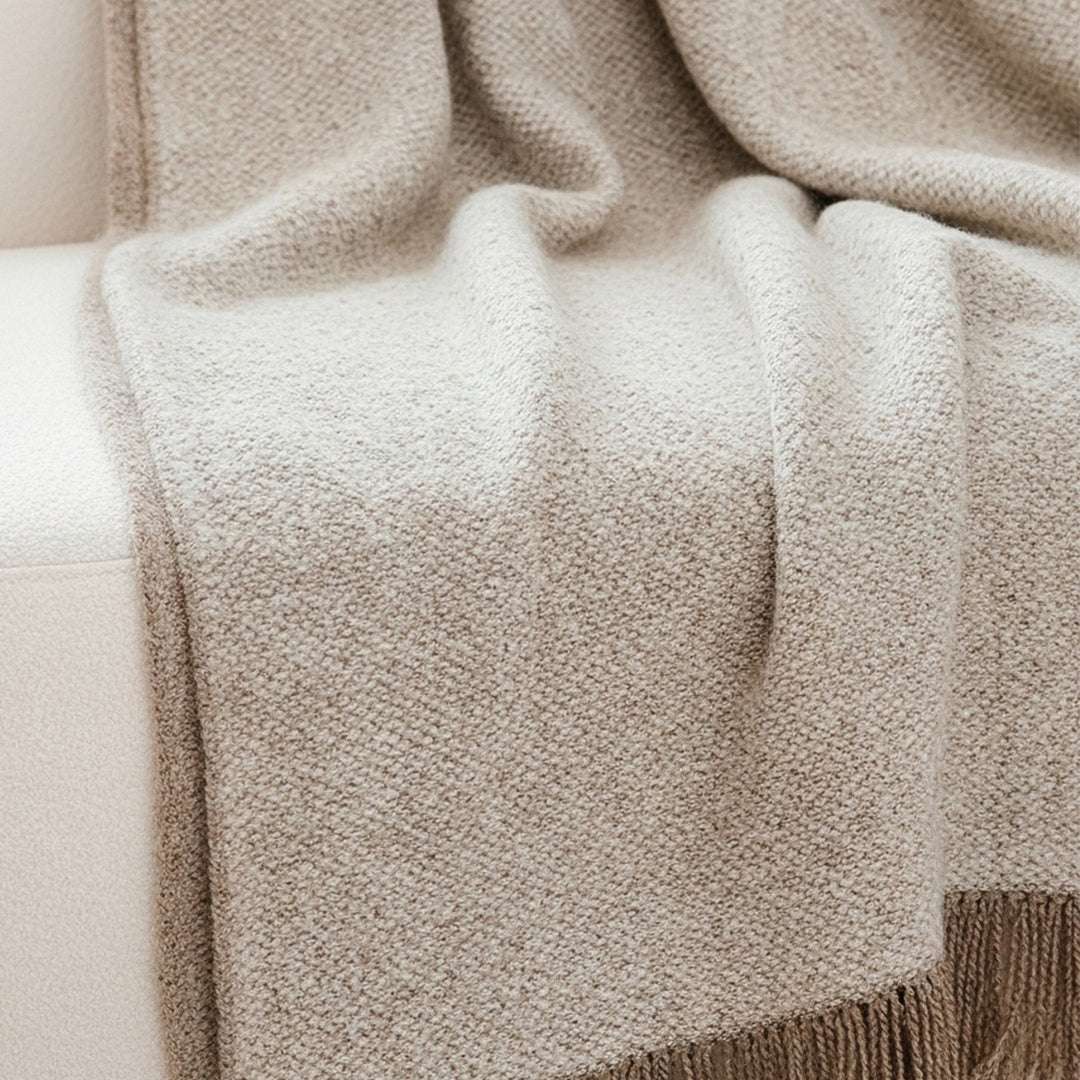 SOGA 160x200cm Coffee Blanket – Vintage Tassel Throw for Rustic Comfort $ 88