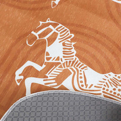 SOGA Four-Seater Orange Horse Print 90x260cm Throw Blanket Sofa Cover $ 144