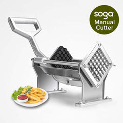 SOGA 2X Commercial Stainless Steel Potato Cutter with 3 Blades