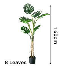SOGA 160cm Tropical Monstera Palm Artificial Plant Tree, Real Touch Technology, with UV Protection
