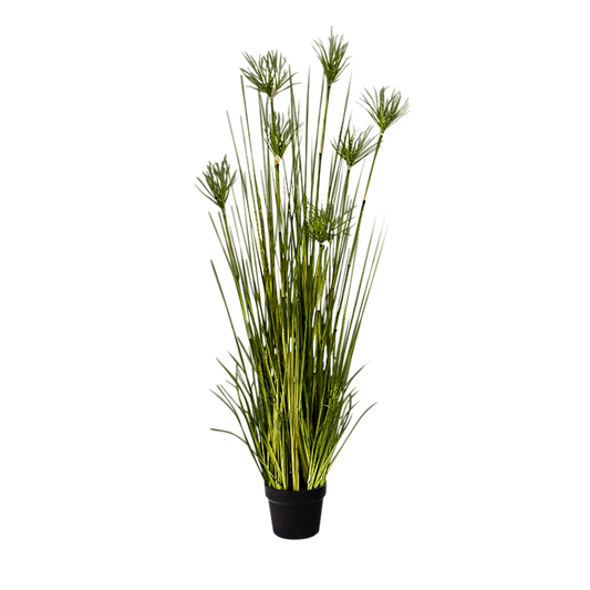 SOGA 150cm Cyperus Papyrus Plant Tree Artificial Green Grass, Home Or Office Indoor Greenery Accent