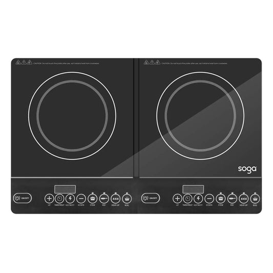SOGA Cooktop Portable Induction LED Electric Double Duo Hot Plate Burners Cooktop Stove
