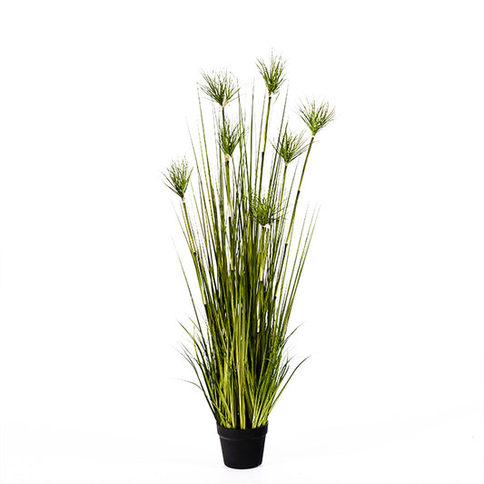SOGA 150cm Cyperus Papyrus Plant Tree Artificial Green Grass, Home Or Office Indoor Greenery Accent