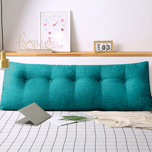 SOGA 2X 100cm Blue Green Triangular Wedge Bed Pillow Headboard Backrest Bedside Tatami Cushion Home Decor