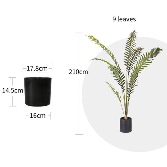 SOGA 210cm Artificial Green Rogue Hares Foot Fern Tree Fake Tropical Indoor Plant Home Office Decor