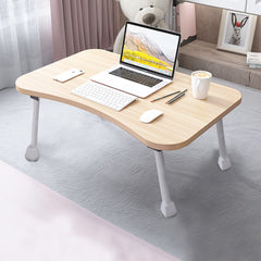 SOGA 2X Beige Portable Bed Table Adjustable Foldable Bed Sofa Study Table Laptop Mini Desk Breakfast Tray Home Decor