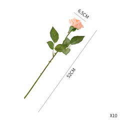 SOGA 5pcs Artificial Silk Flower Fake Rose Bouquet Table Decor Champion