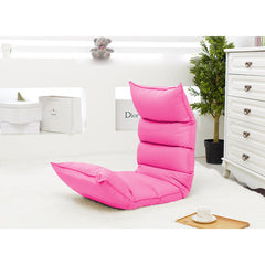 SOGA Foldable Tatami Floor Sofa Bed Meditation Lounge Chair Recliner Lazy Couch Pink