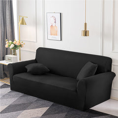 SOGA 3-Seater Black Sofa Cover Couch Protector High Stretch Lounge Slipcover Home Decor