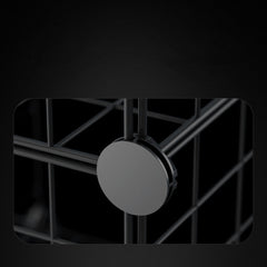 SOGA Black Portable 2 Tier Cube Storage Organiser Foldable DIY Modular Grid Space Saving Shelf