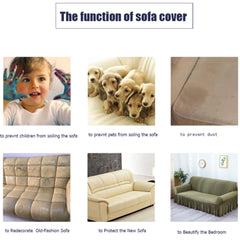 SOGA 1-Seater Feather Print Sofa Cover Couch Protector High Stretch Lounge Slipcover Home Decor