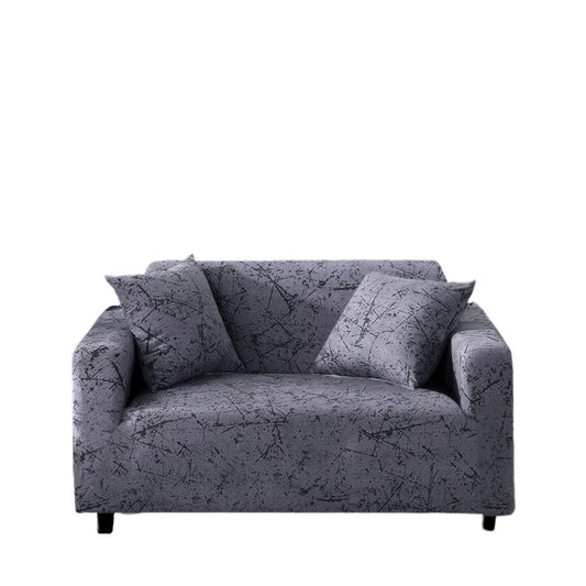 Anyhouz 2 Seater Sofa Cover Marble Gray Style and Protection For Living Room Sofa Chair Elastic Stretchable Slipcover