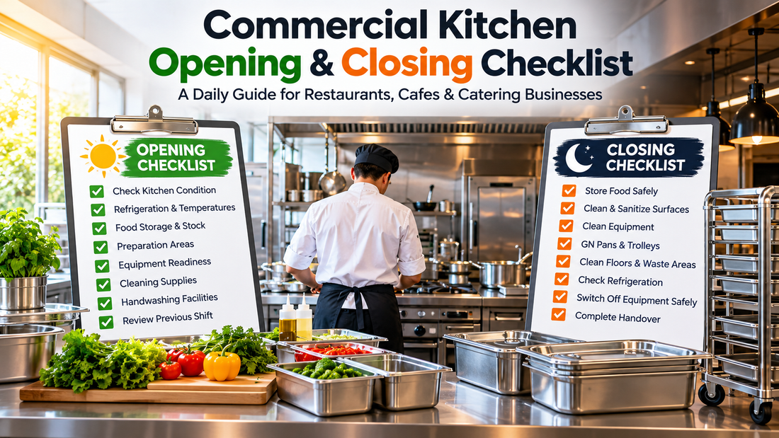 Commercial Kitchen Opening &amp; Closing Checklist: A Daily Guide for Restaurants, Cafes &amp; Catering Businesses