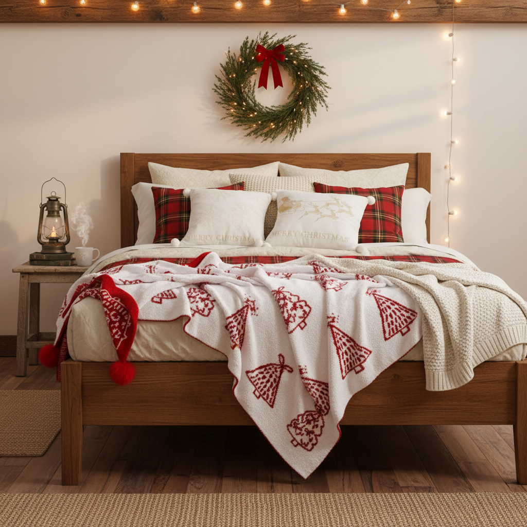 Holiday Pillows and Blankets