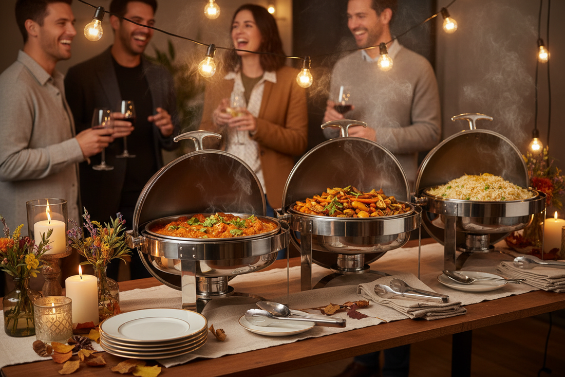 Chafing Dishes &amp; Buffet Setup: Keeping Food Warm for a Crowd