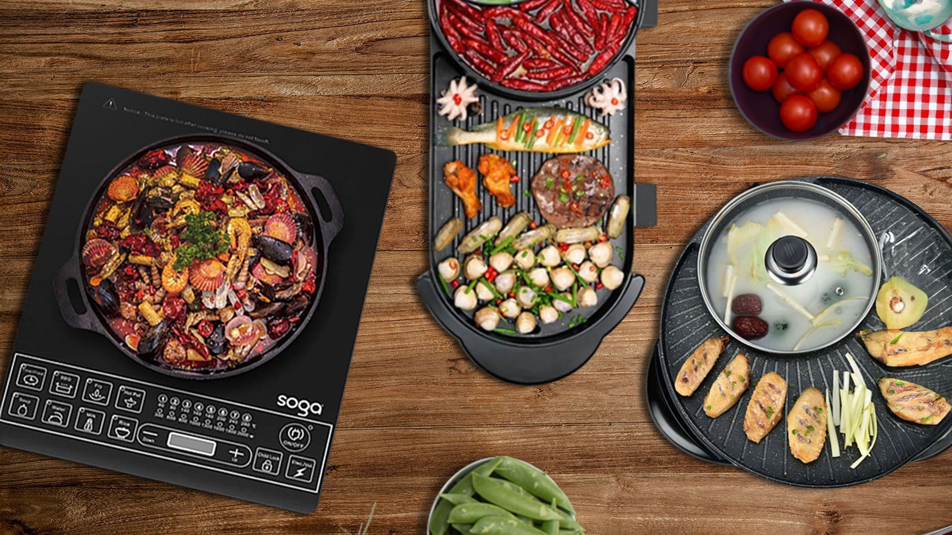 SOGA Steamboat Grill Plate and Hotpot