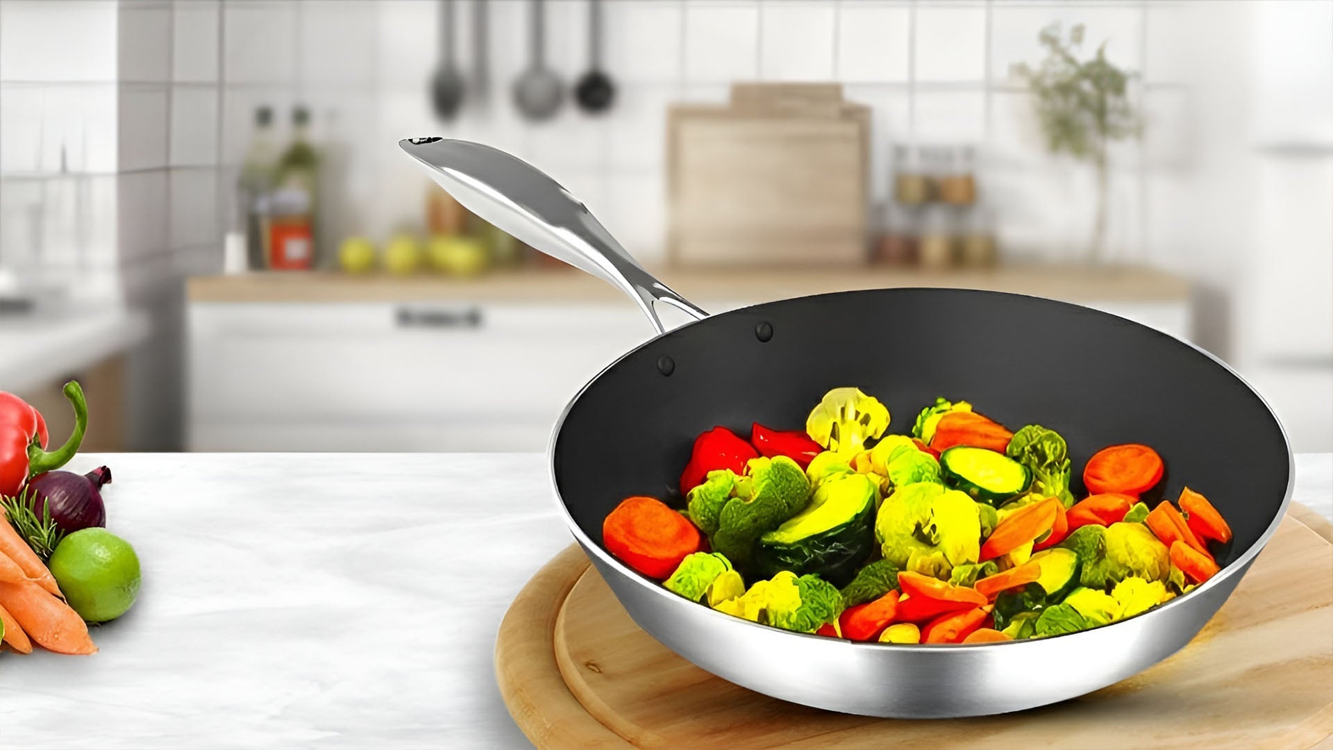 SOGA Stainless Steel and Cast Iron Fry Pans