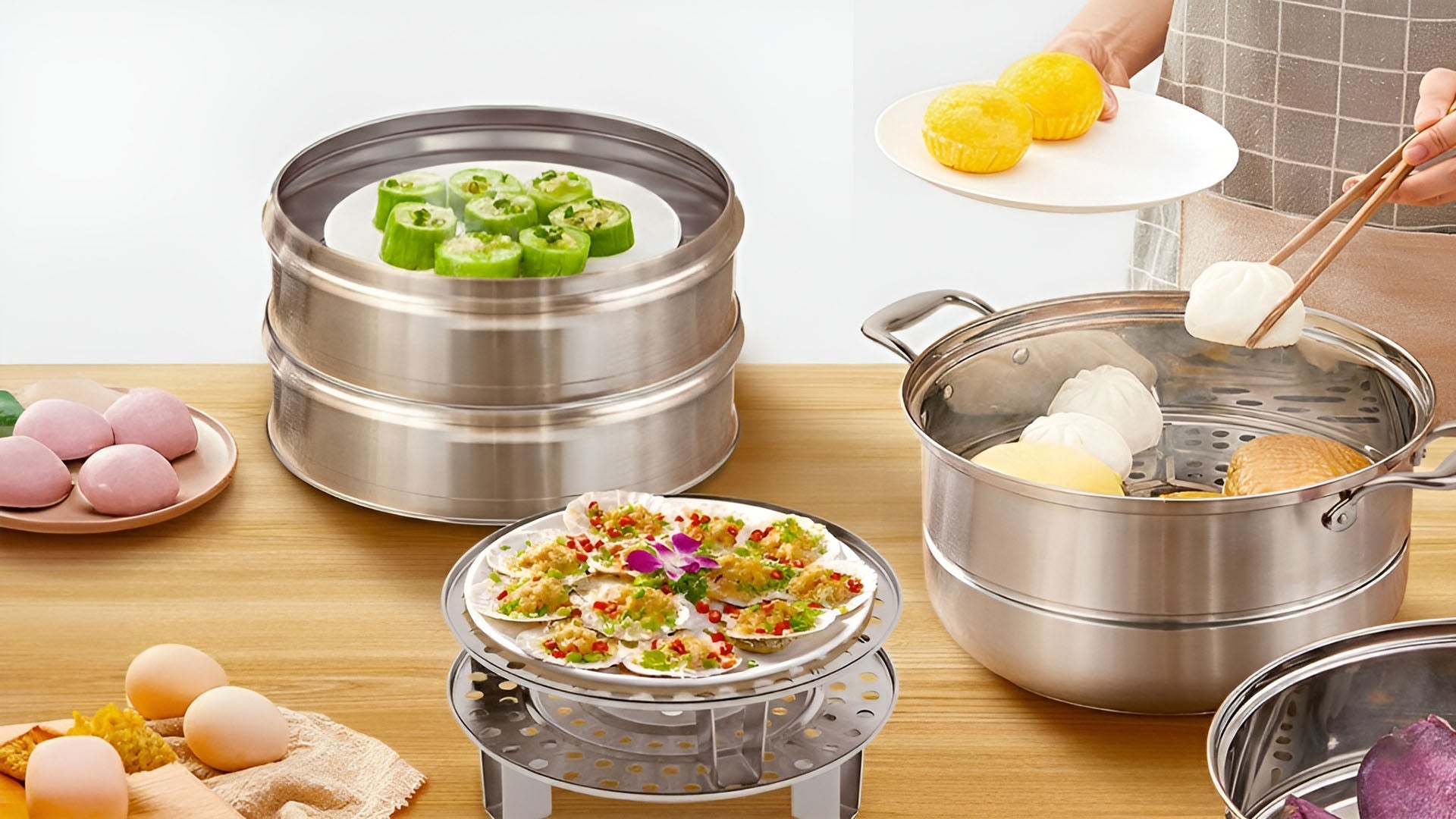 SOGA Stainless Steel Food Steamers