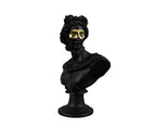 SOGA 40cm Black Classical Bust Resin Sculpture with Gold Eye Mask $ 101.00