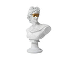 SOGA 40cm White Classical Bust Resin Sculpture with Gold Eye Mask $ 101.00
