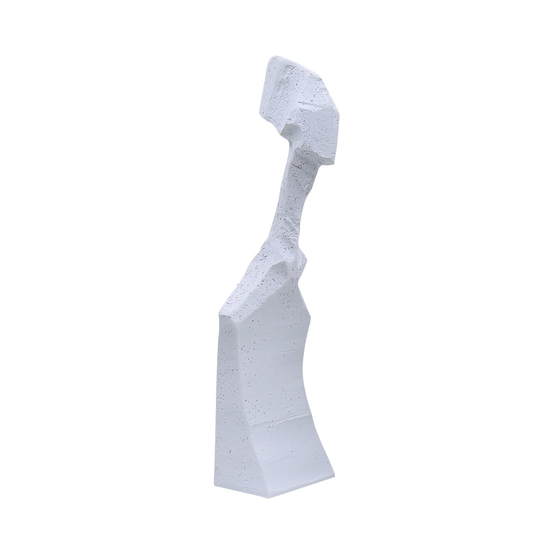 SOGA 40cm White Resin Sculpture – Minimalist Abstract Art for Decor $ 70.90