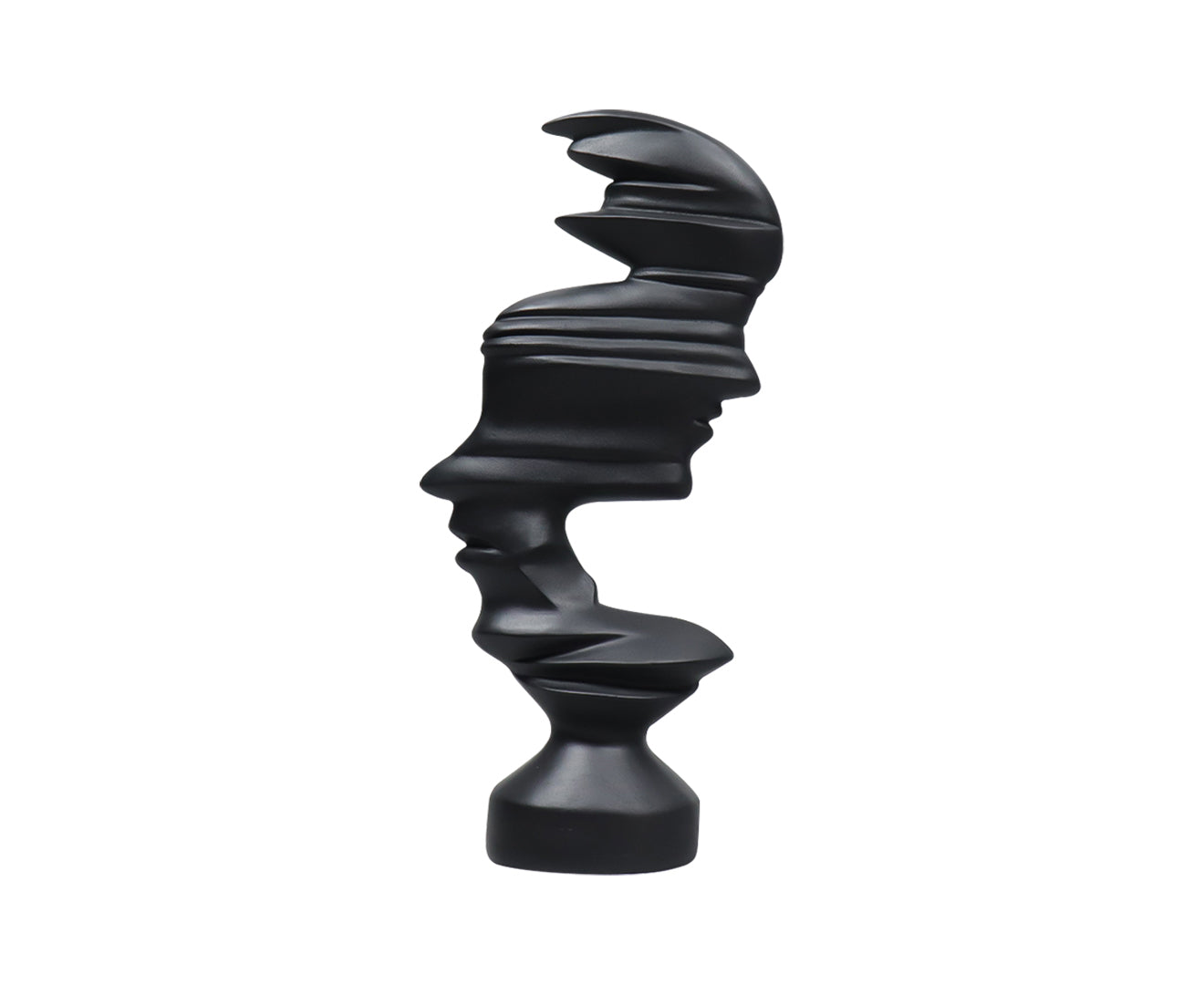 SOGA 44cm Dual-Face Resin Sculpture – Modern Abstract Art Décor $ 85.90