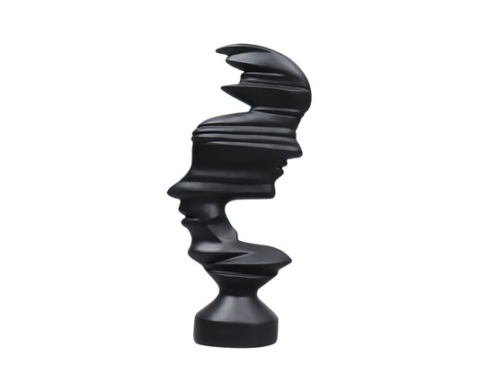 SOGA 44cm Dual-Face Resin Sculpture – Modern Abstract Art Décor $ 85.90