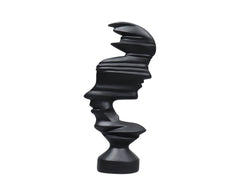 SOGA 44cm Dual-Face Resin Sculpture – Modern Abstract Art Décor $ 85.90