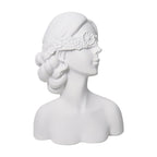 SOGA 36cm White Resin Sculpture – Blindfold Lady Bust Home Decor $ 101.00