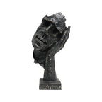 SOGA 29cm Resin Face Sculpture – Abstract Leaning Head Art Decor $ 61.00