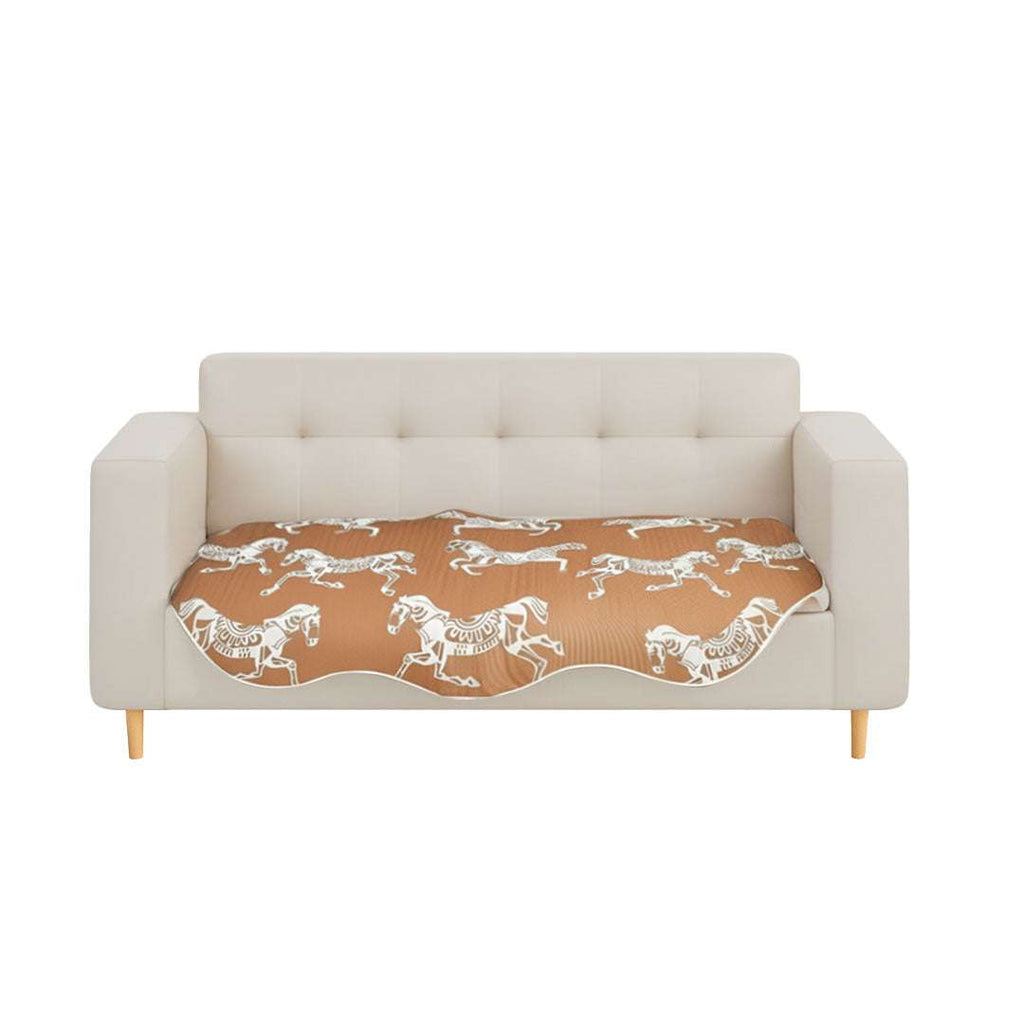 SOGA Three-Seater Orange Horse Print 90x210cm Throw Blanket Sofa Cover $ 125