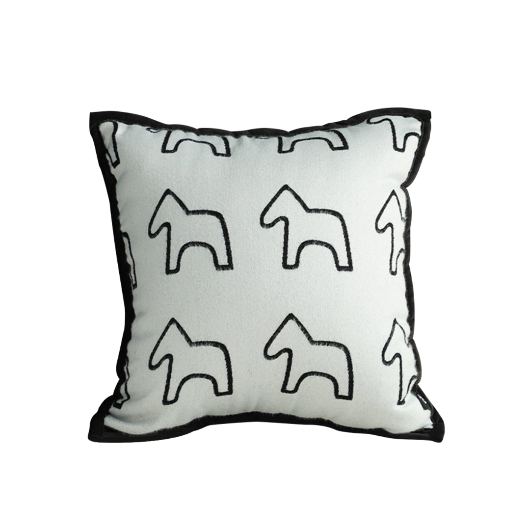 SOGA 45cm Throw Pillow White Teddy Fleece Square Pony Design Decorative Cushion for Living Room $ 46.90