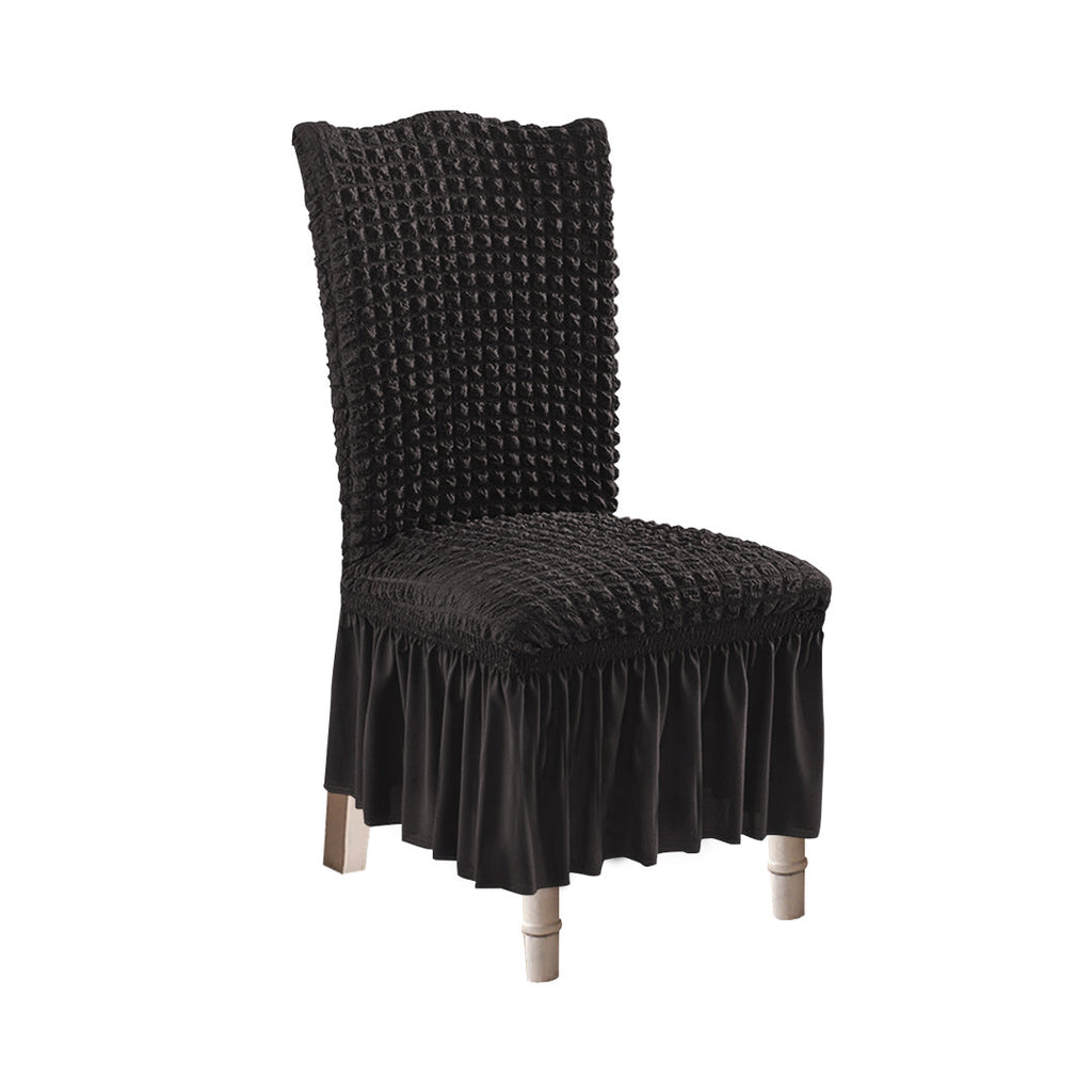 SOGA Black Chair Cover Seat Protector with Ruffle Skirt Stretch Slipcover Wedding Party Home Decor $ 33.50