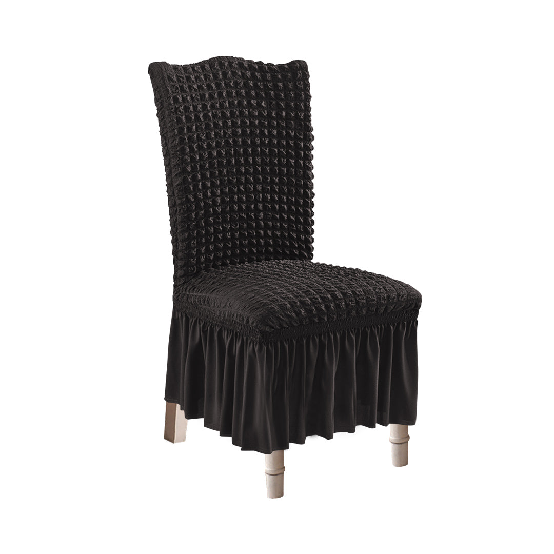 SOGA Black Chair Cover Seat Protector with Ruffle Skirt Stretch Slipcover Wedding Party Home Decor $ 33.50