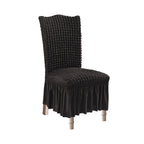 SOGA Black Chair Cover Seat Protector with Ruffle Skirt Stretch Slipcover Wedding Party Home Decor $ 33.50