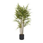 SOGA 150cm Lucky Bamboo Tree Bambusa Vulgaris Artificial Plant w/ 7 Branches Home Accent Decor $ 127.90