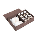 SOGA Coffee Flip Top Underwear Storage Box Foldable Wardrobe Partition Drawer Home Organiser $ 31.50