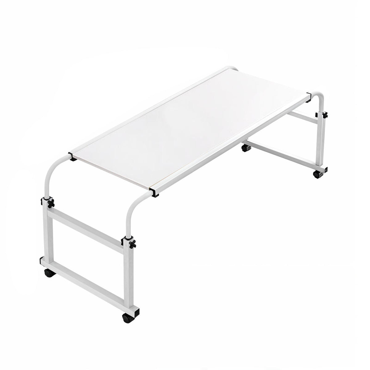 SOGA 120x45cm White Cross Bed Movable Desk Table w/ Adjustable Length & Height $ 155.50