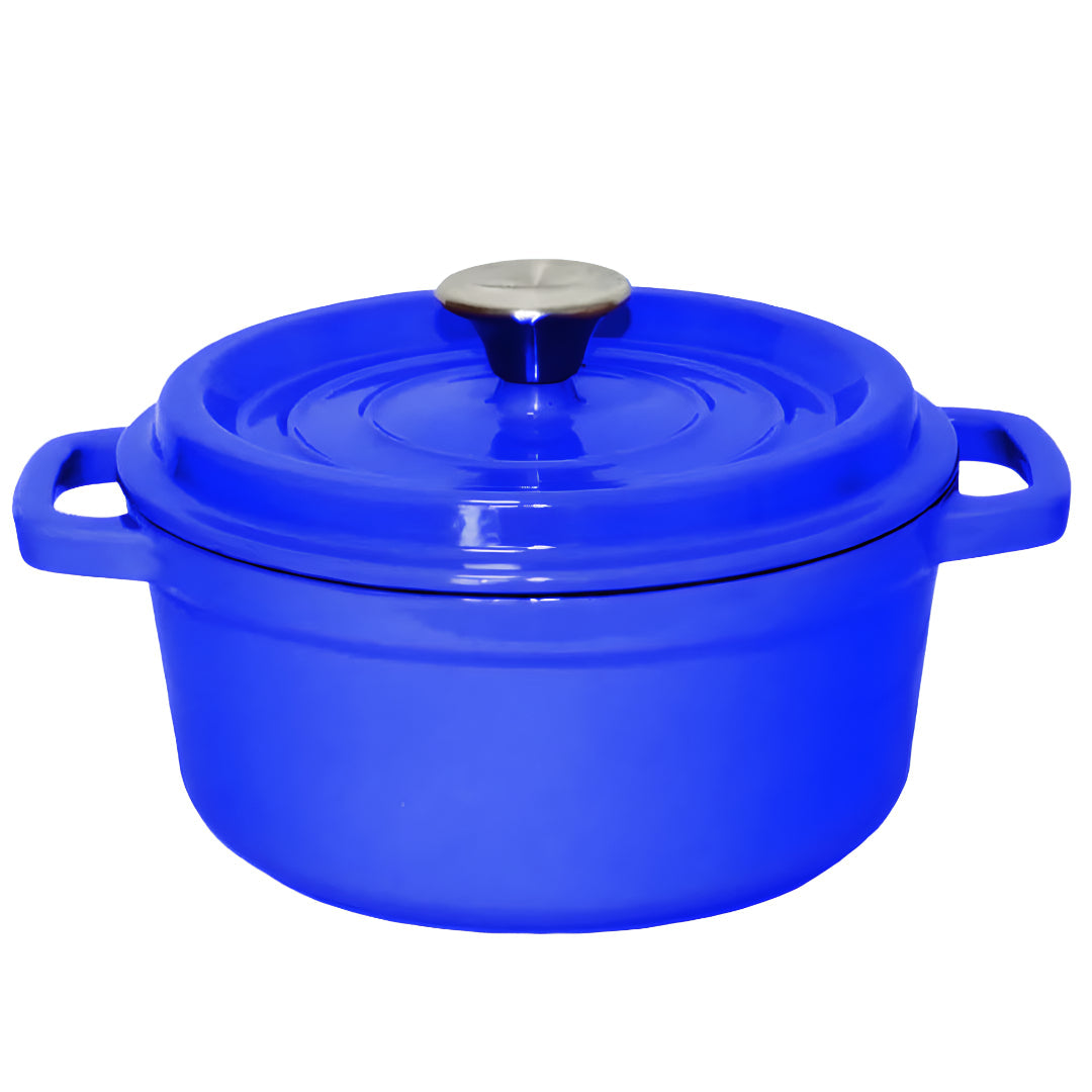 SOGA Cast Iron Enamel Porcelain Stewpot Casserole Stew Cooking Pot With Lid 3.6L Blue 24cm $ 111.50