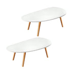 SOGA 2X 80x40cm White Living Room Nordic Coffee Table Simple Modern Home Style $ 122.90