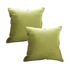 SOGA 2X 45cm Subtle Fluorescent Green Foliage Velvet Square Throw Pillow $ 90.90