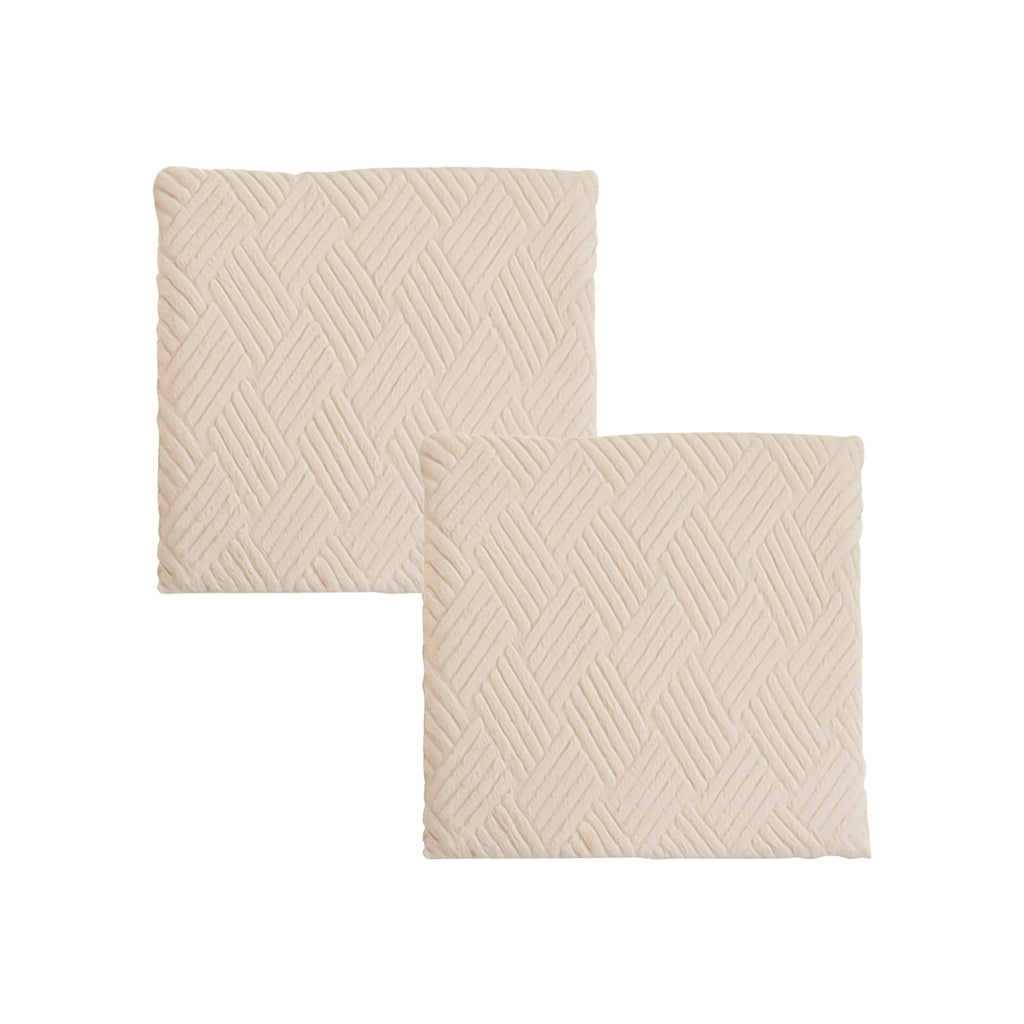 SOGA 2X Beige Chevron Square Cushion Soft Leaning Plush Backrest Throw Seat Pillow $ 99.50