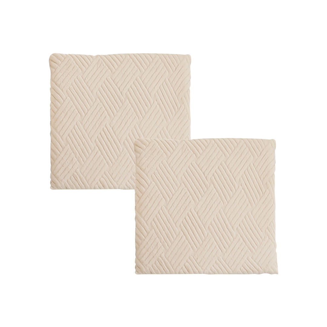 SOGA 2X Beige Chevron Square Cushion Soft Leaning Plush Backrest Throw Seat Pillow $ 99.50