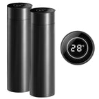 SOGA 2X 500ML Stainless Steel Smart LCD Thermometer Display Bottle Vacuum Flask Thermos Black $ 75.50