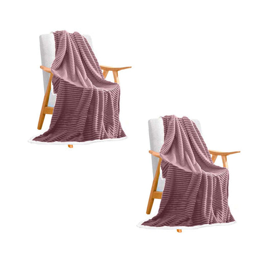 SOGA 2X Throw Blanket Warm Cozy Double Sided Thick Flannel Coverlet Fleece Bed Sofa Comforter Purple $ 181.50