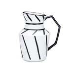 SOGA 23.5x19.5cm Ornament Modern Ceramic Decorative Pitcher Striped Vase with Handle with Geometric Design for Home Décor $ 63.50